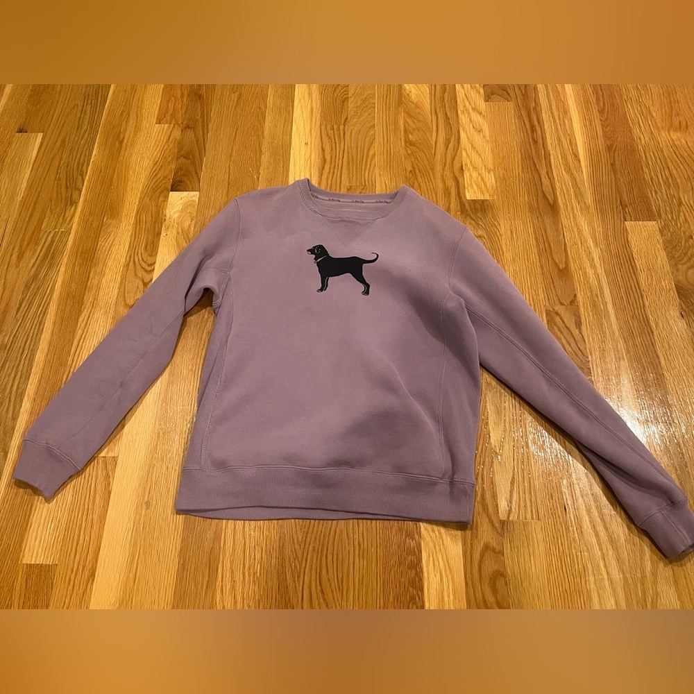 purple black dog crewneck girls